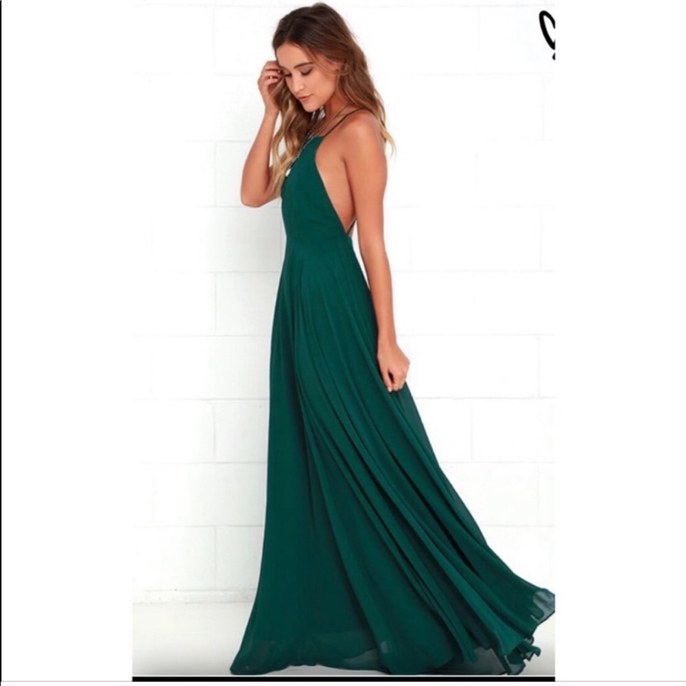 Lulus emerald green maxi dress